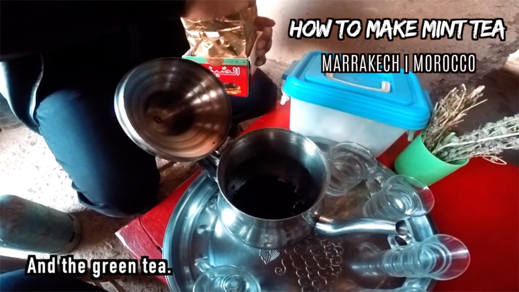 The tea leaves come from China, but the brewing and serving methods are Moroccan