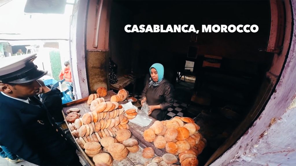 The boulangeries in Casablanca sell fresh bread every day - be sure to grab a loaf!