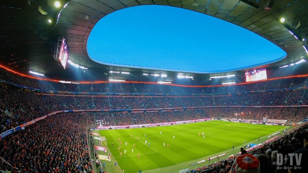 The Allianz arena is a beautiful stadium in Munich, Germany. If you go to an FC Bayern Muenchen game, you should definitely see them at Allainz!