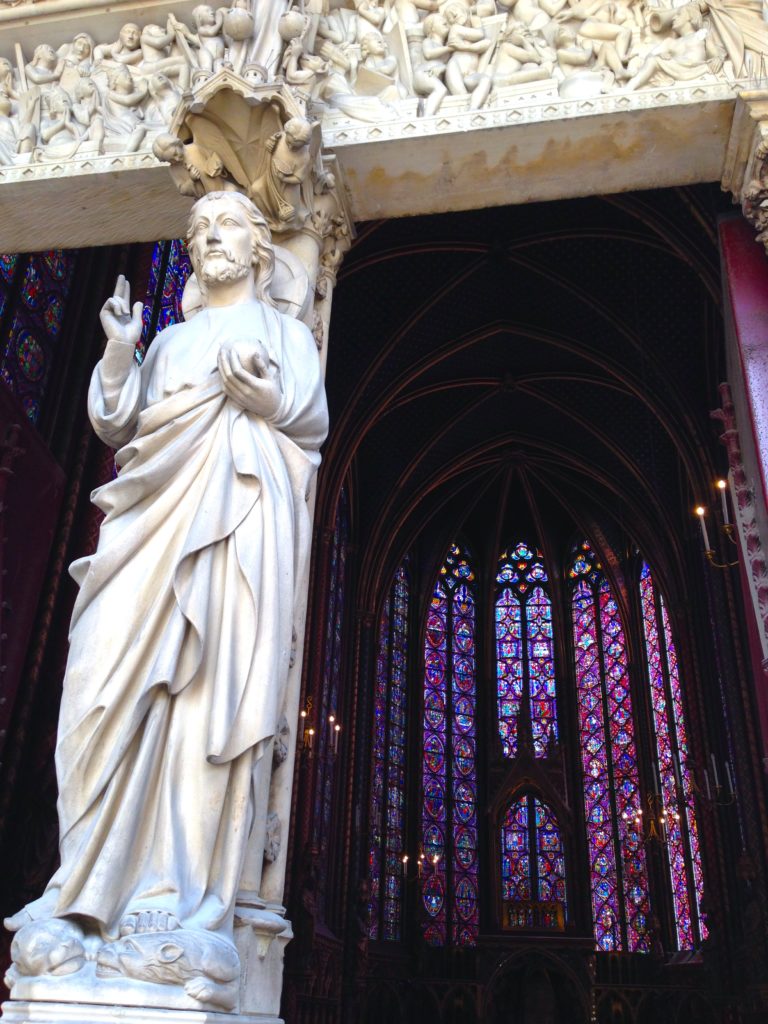 Saint Chapelle is famous for its large, elaborate stained glass windows. A must-see for your first time in Paris