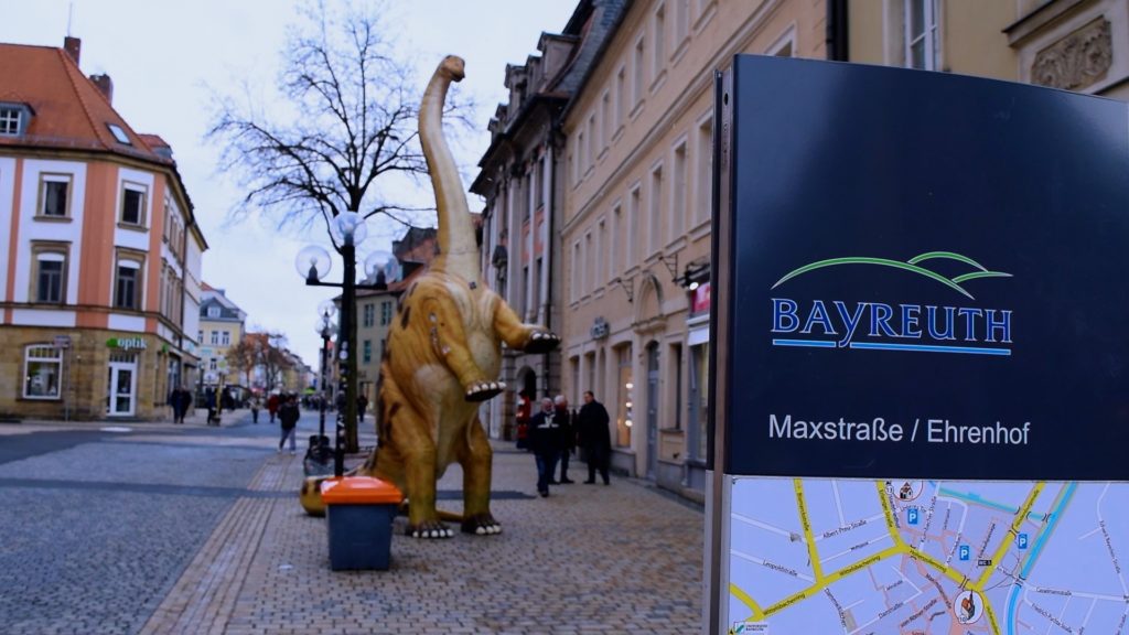 This dinosaur sculpture seems rather out of place in Bayreuth, but is a fun landmark nonetheless