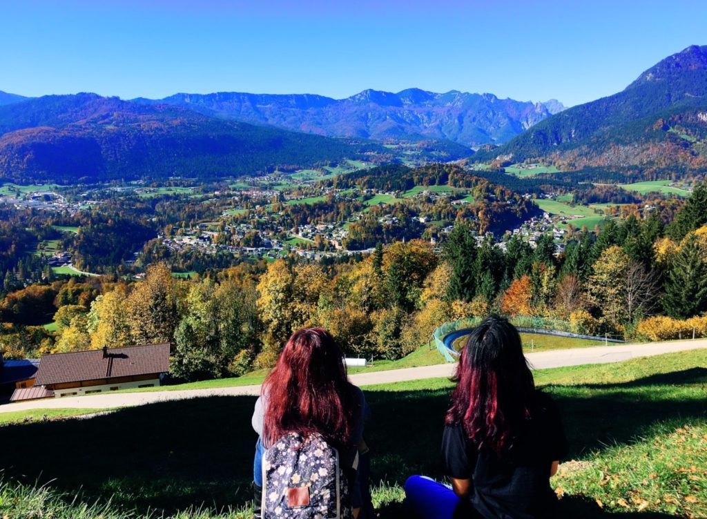 The toboggan ride in Berchtesgaden has an amazing view of the valley