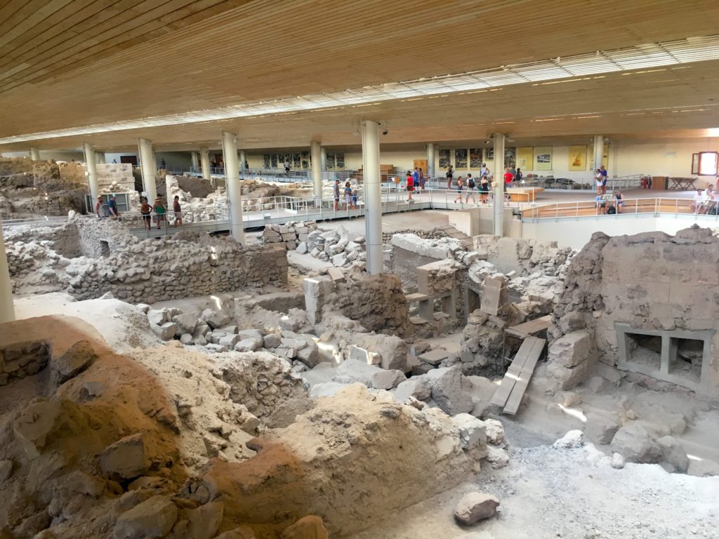 Excavations in the prehistoric Town of Akrotiri