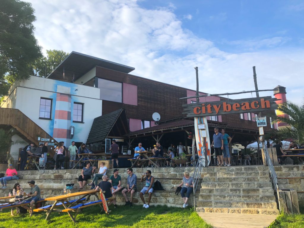 Front entrance of citybeach in dresden germany