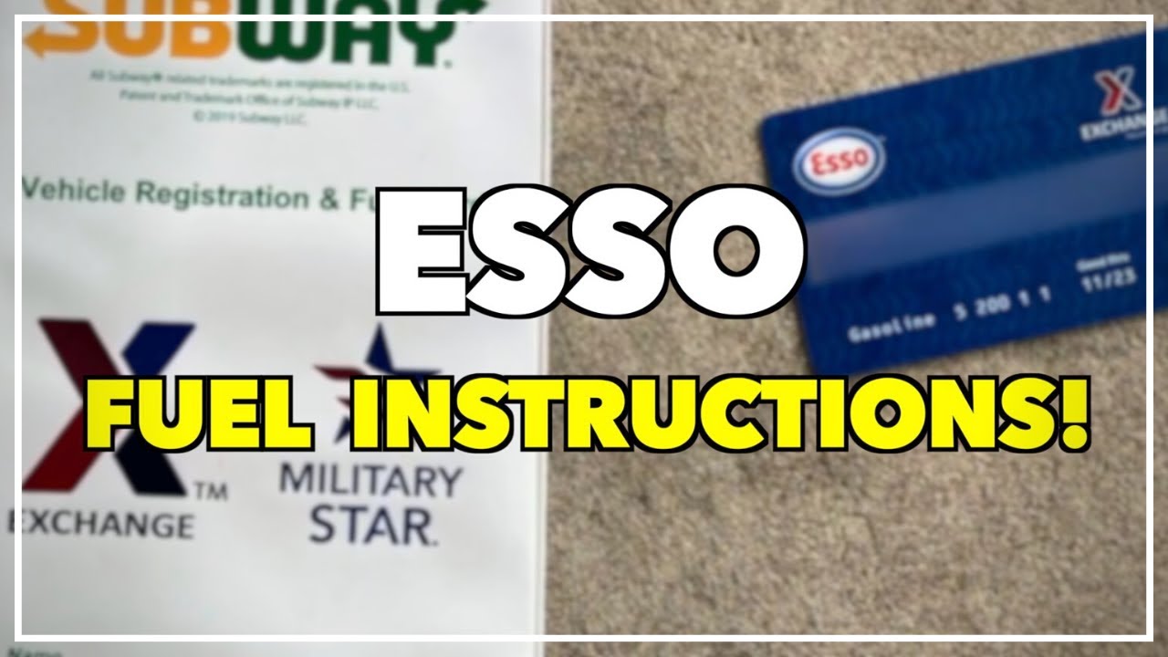 How to use your ESSO card in Germany: On & Off Post ESSO Fuel Instructions for US Military